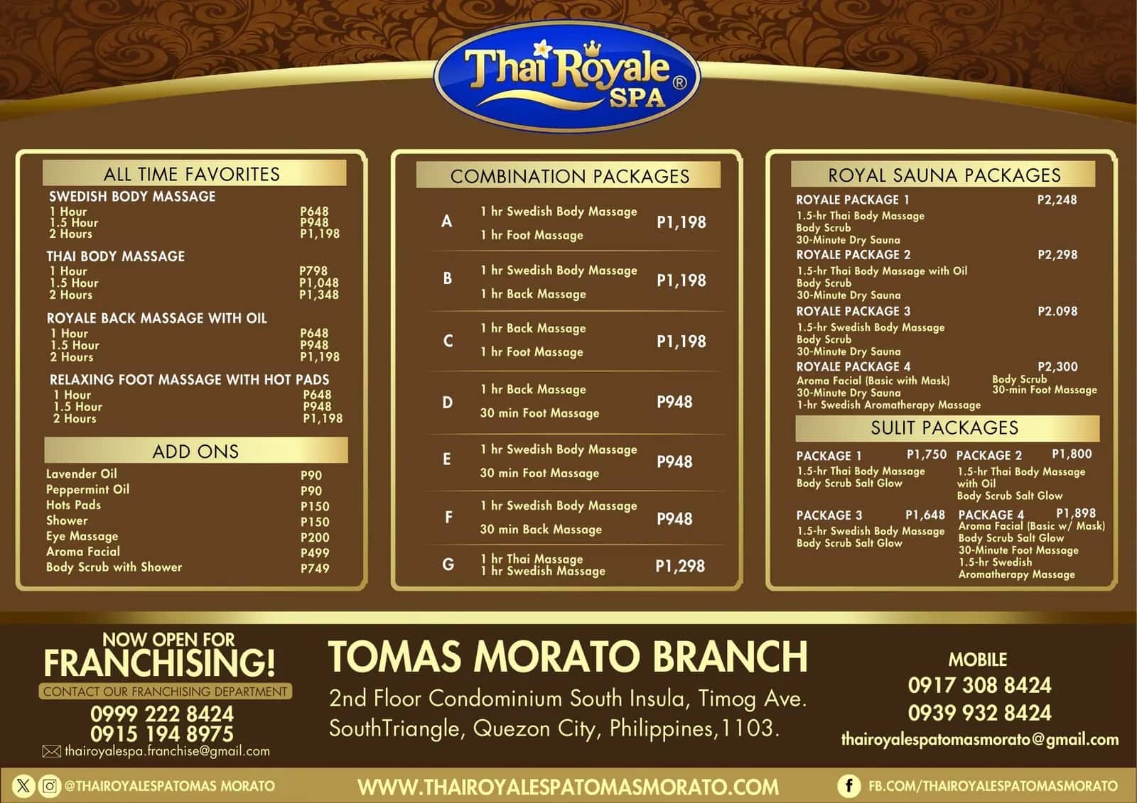 Thai Royale Spa franchise