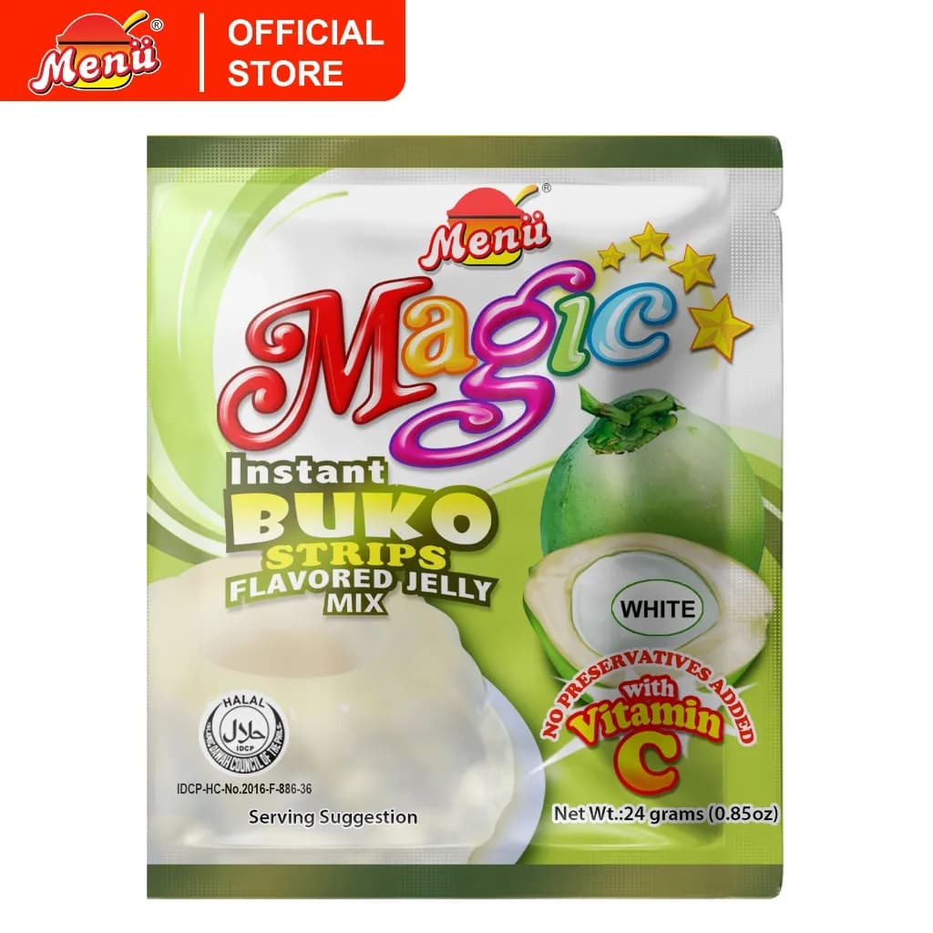 Menu Magic Instant Buko Strips Jelly Mix 24g x 10packs