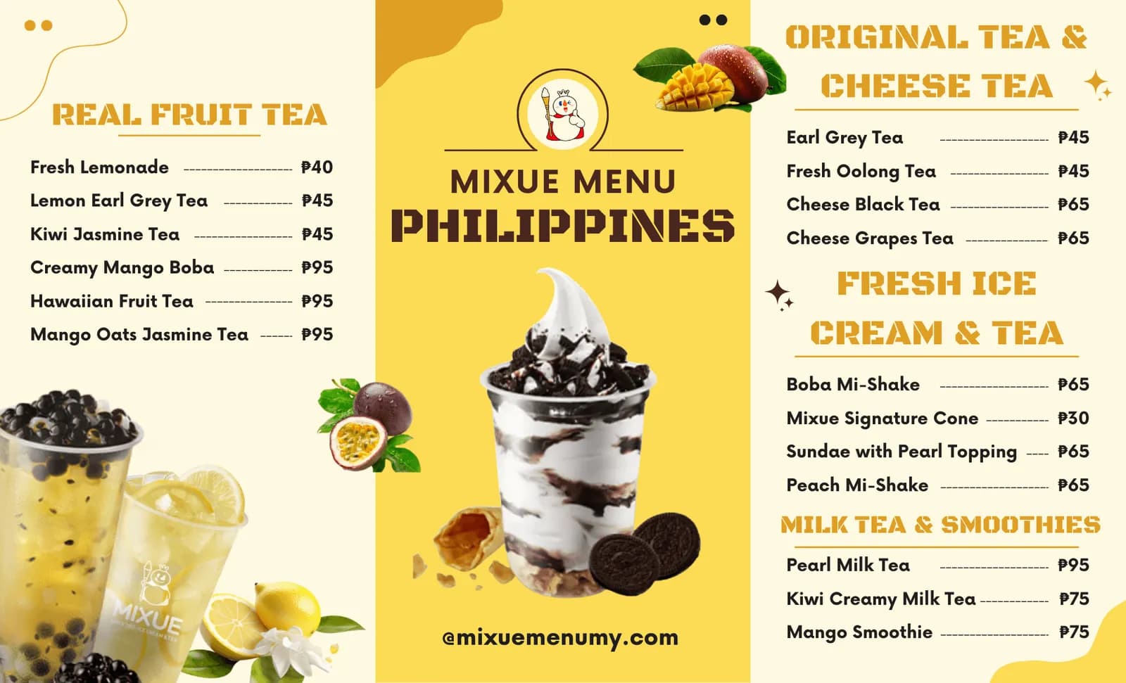 Mixue Menu Philippines 2026 Price List for Popular Shake and Tea