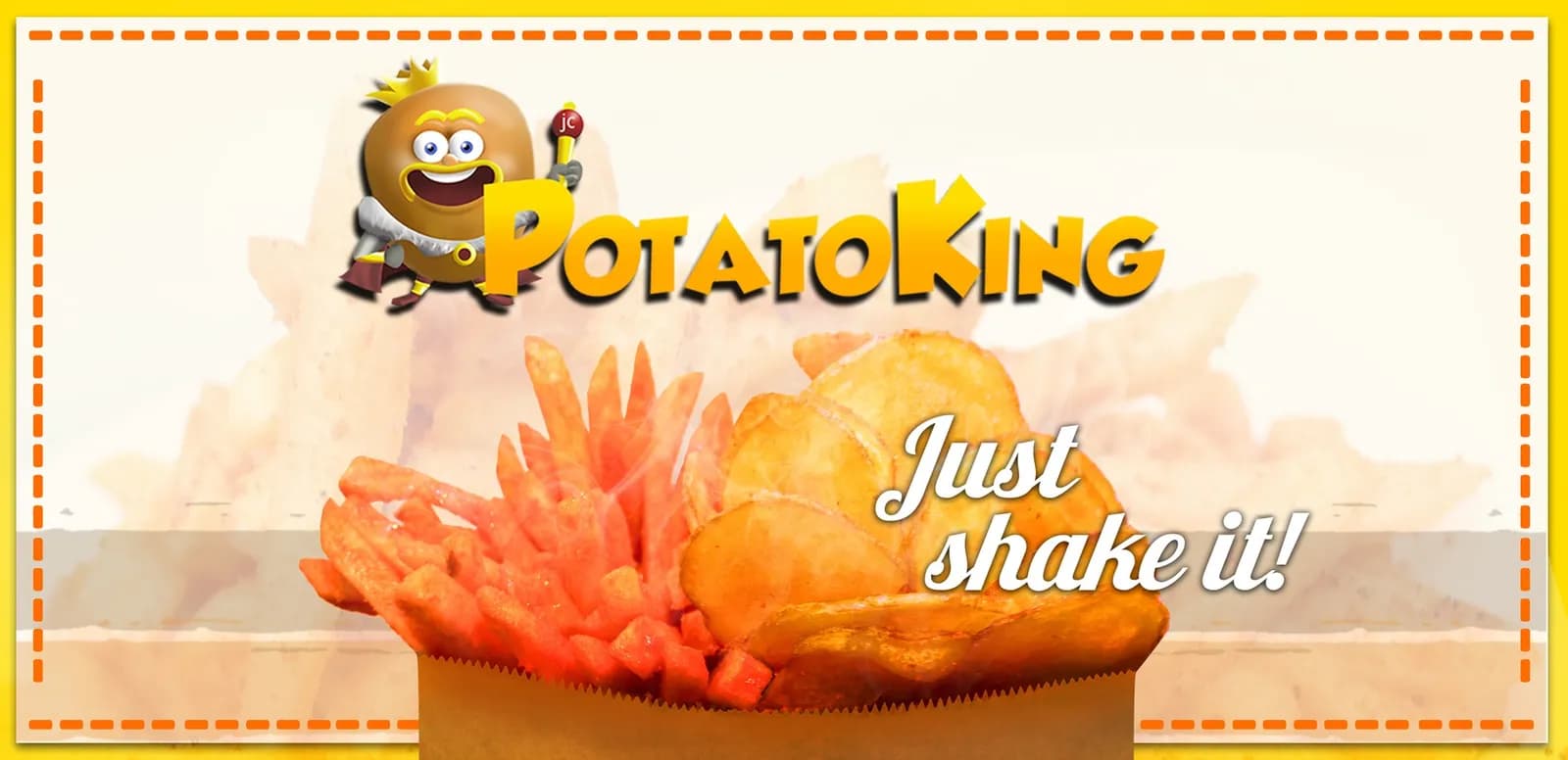 Potato King just shake it banner