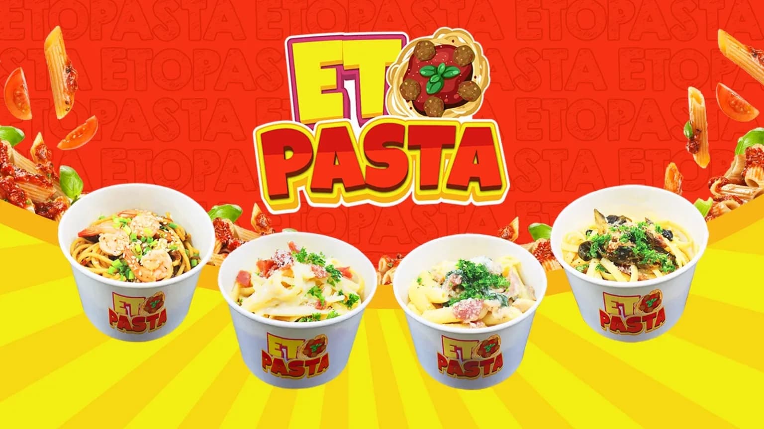 Eto Pasta dishes in takeout packaging
