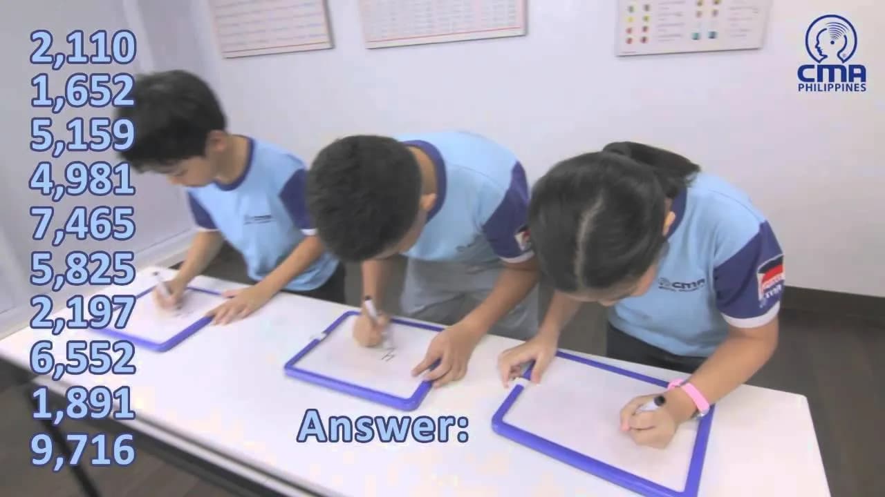 CMA Mental Arithmetic franchise photo CMA Mental Arithmetic franchise photo