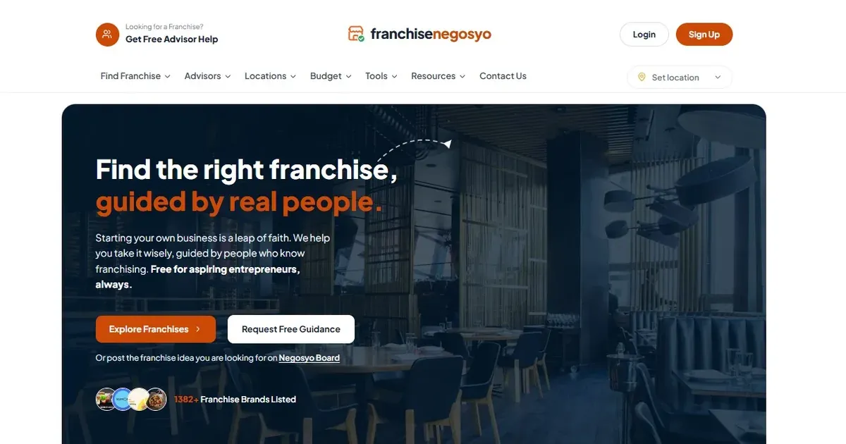 FranchiseNegosyo — 官网预览图